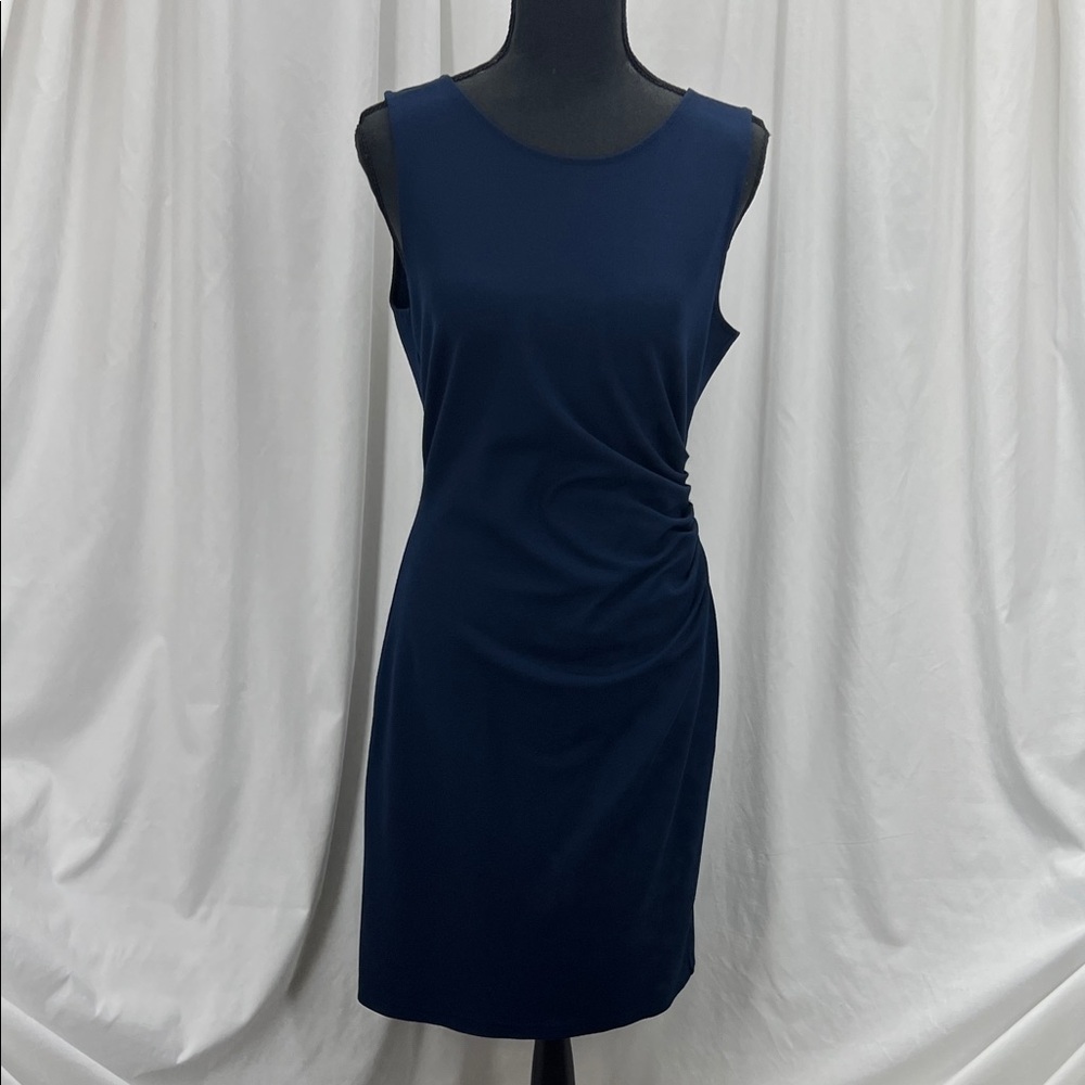 Kenneth Cole New York Navy Mini Dress Sleeveless Women’s 10 Quiet Lux Office